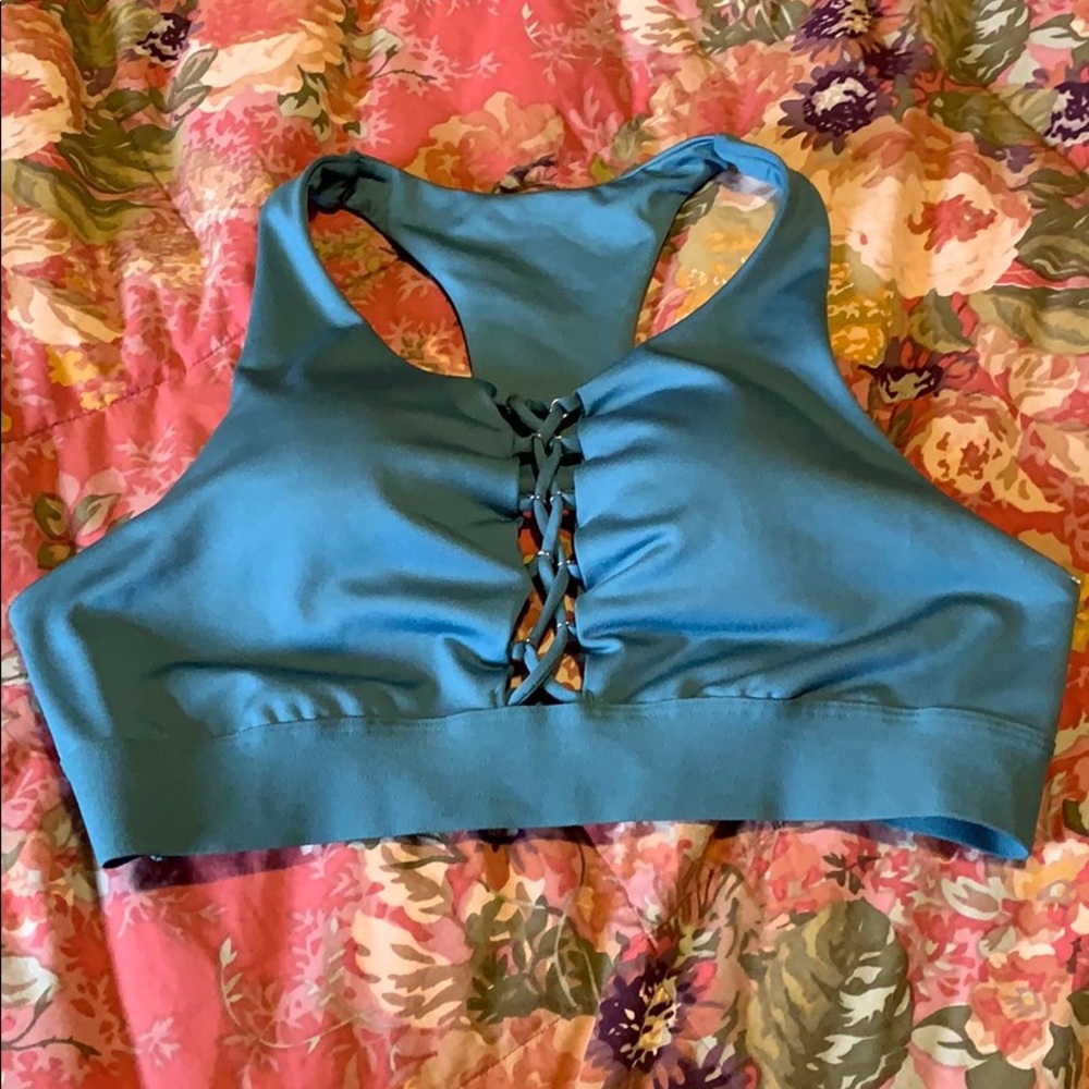 Pink sports bra
